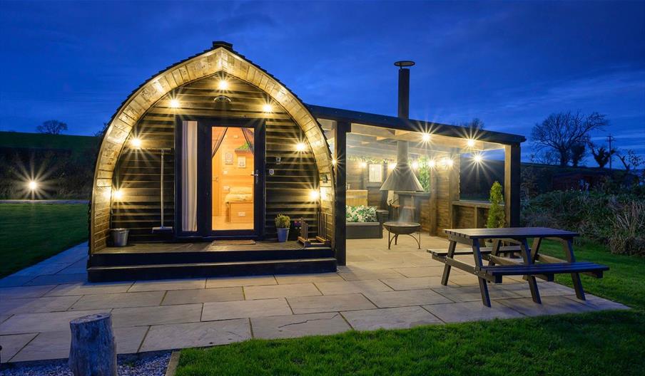 Glamping pod at Sandwath Farm Glamping near Kirkby Stephen in Cumbria