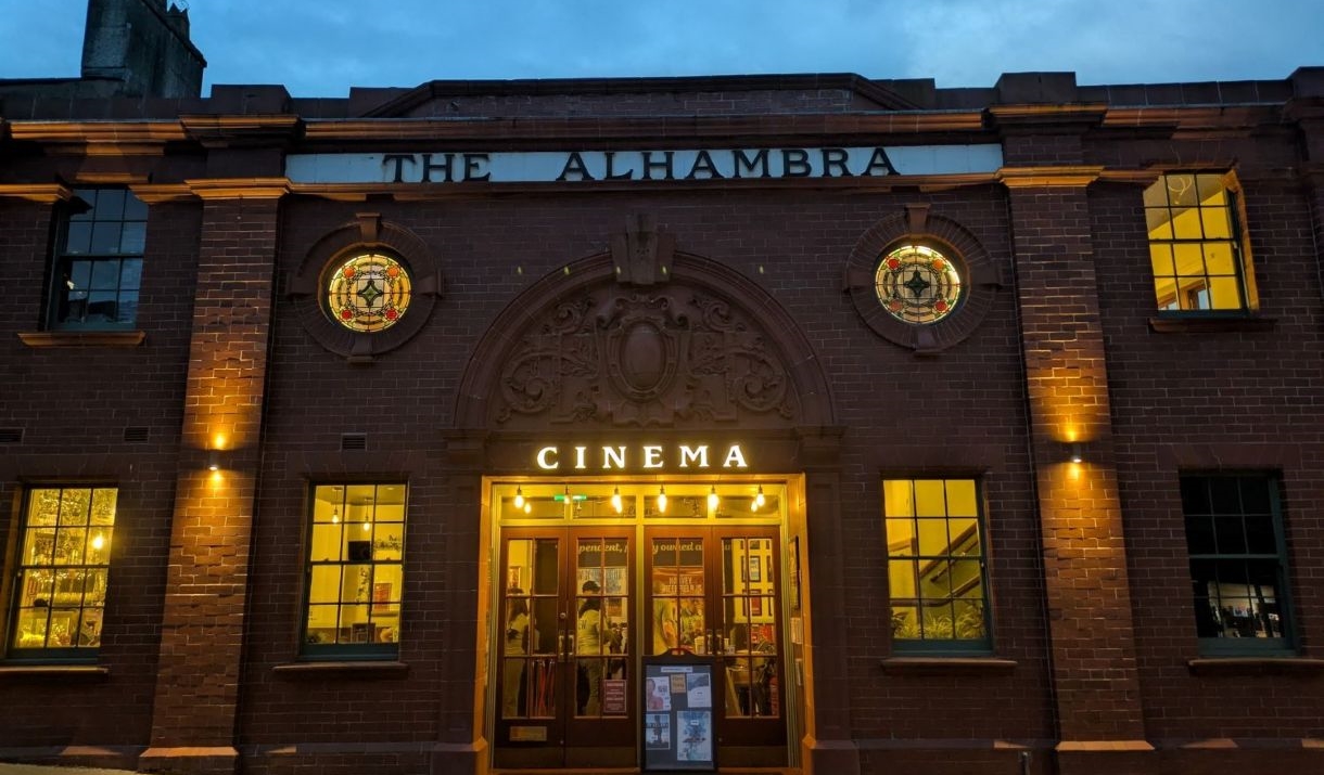 Photo of Alhambra Cinema in Keswick at night