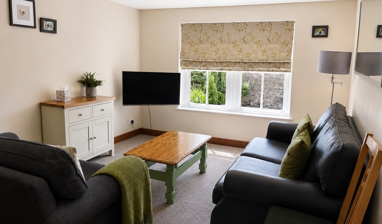 Living room in Number 10 at Howgills Apartments in Sedbergh, Cumbria