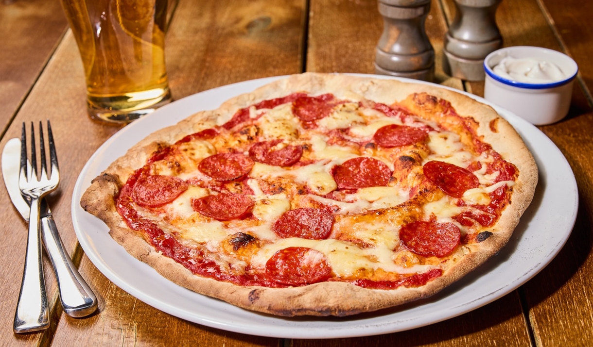 Pizza from The Swan at Grasmere in the Lake District, Cumbria