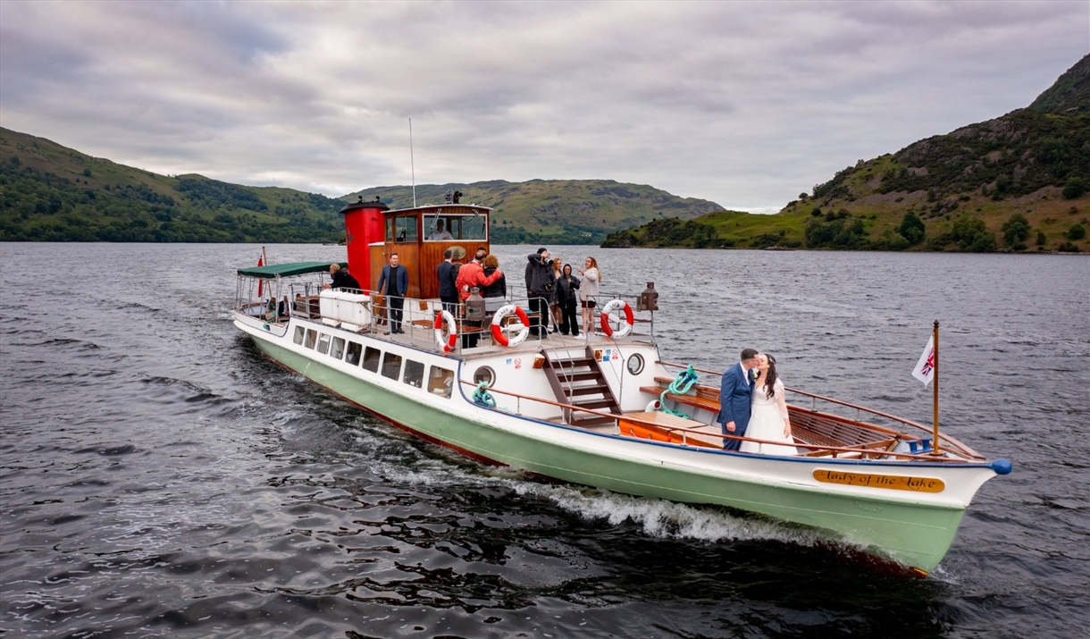 Ullswater 'Steamers' private wedding charter on Ullswater in the Lake District, Cumbria © Ben Barden