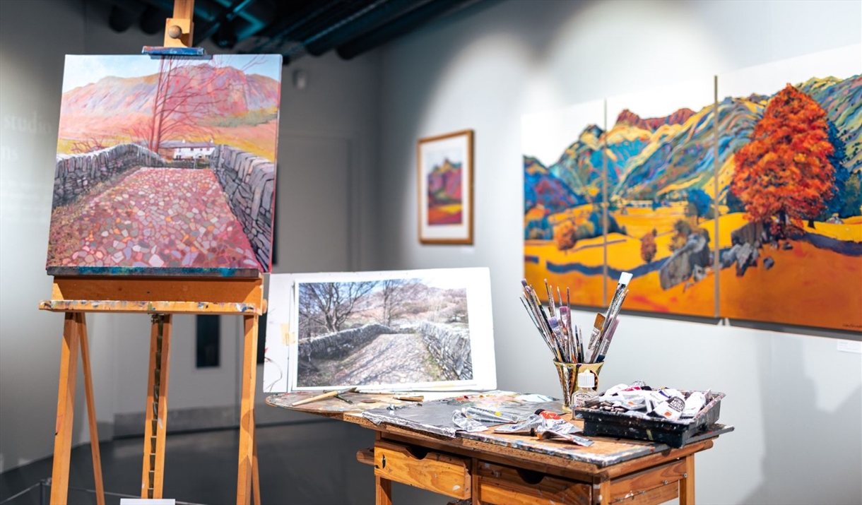 Artwork in the Gallery at Rheged in Penrith, Cumbria
