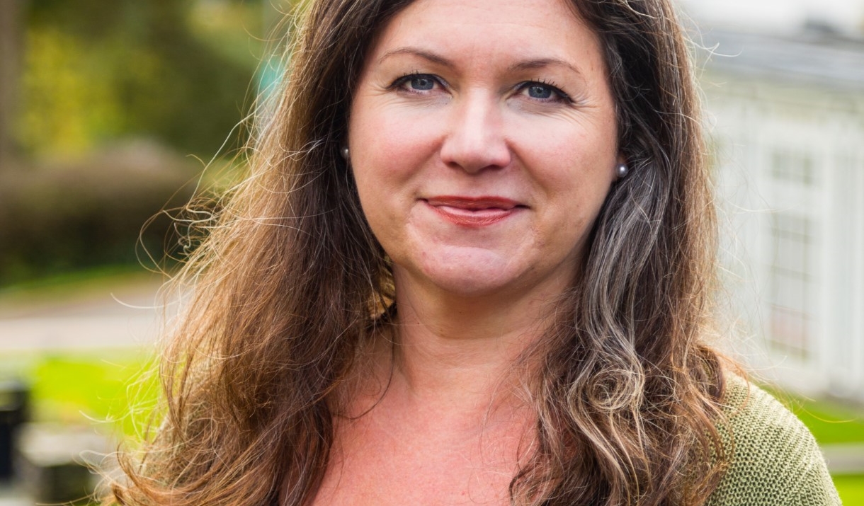 a photo of Dr Penny Bradshaw, guest curator for the exhibit 'An A-Z of Beatrix Potter'