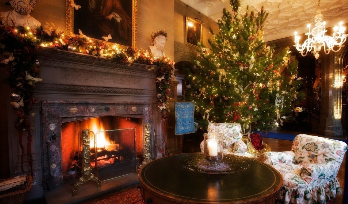 Holker Hall's cosy fire