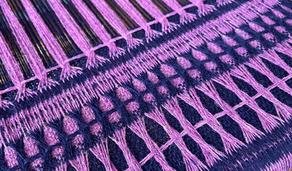 weaving on a loom