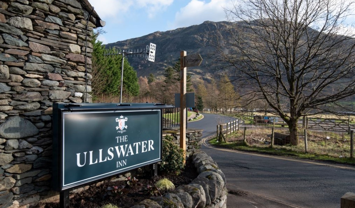Signage at The Ullswater Inn in Glenridding, Lake District