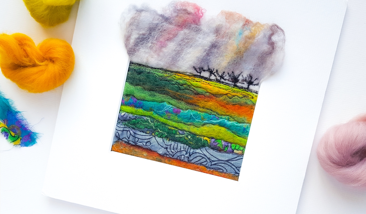 Create a felt and textile landscape