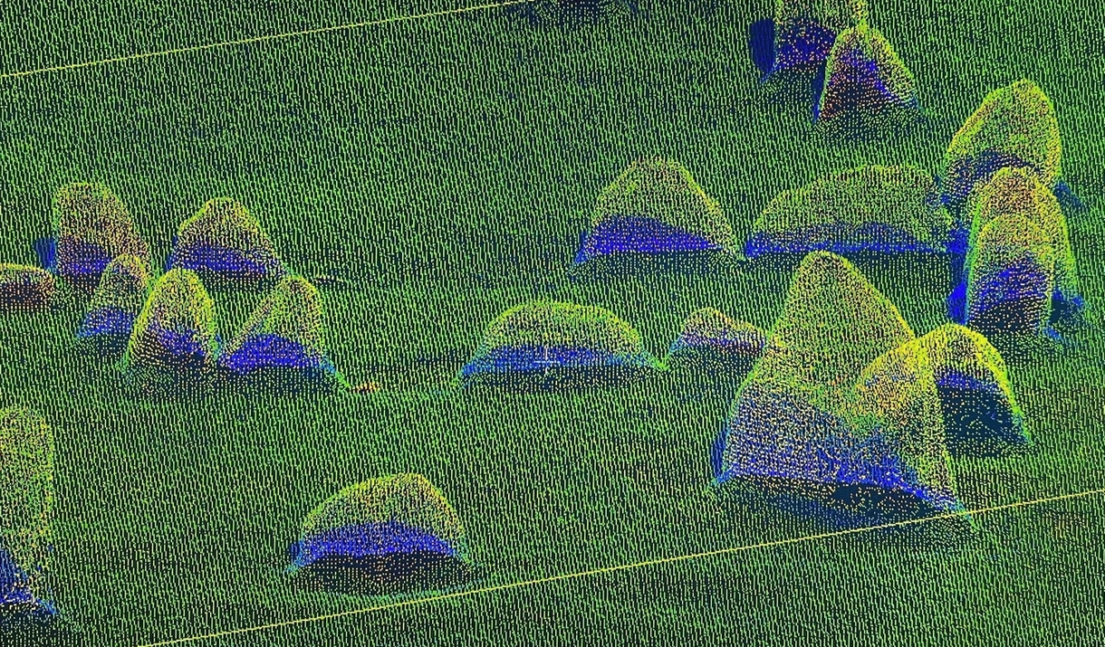 3D point cloud model of an outdoor heritage site in Cumbria