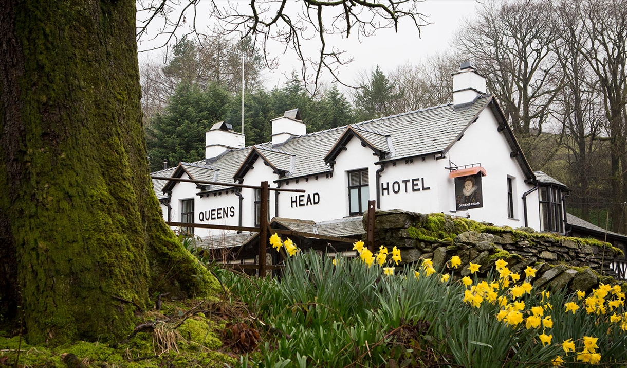 Exterior at The Queens Head in Troutbeck, Lake District