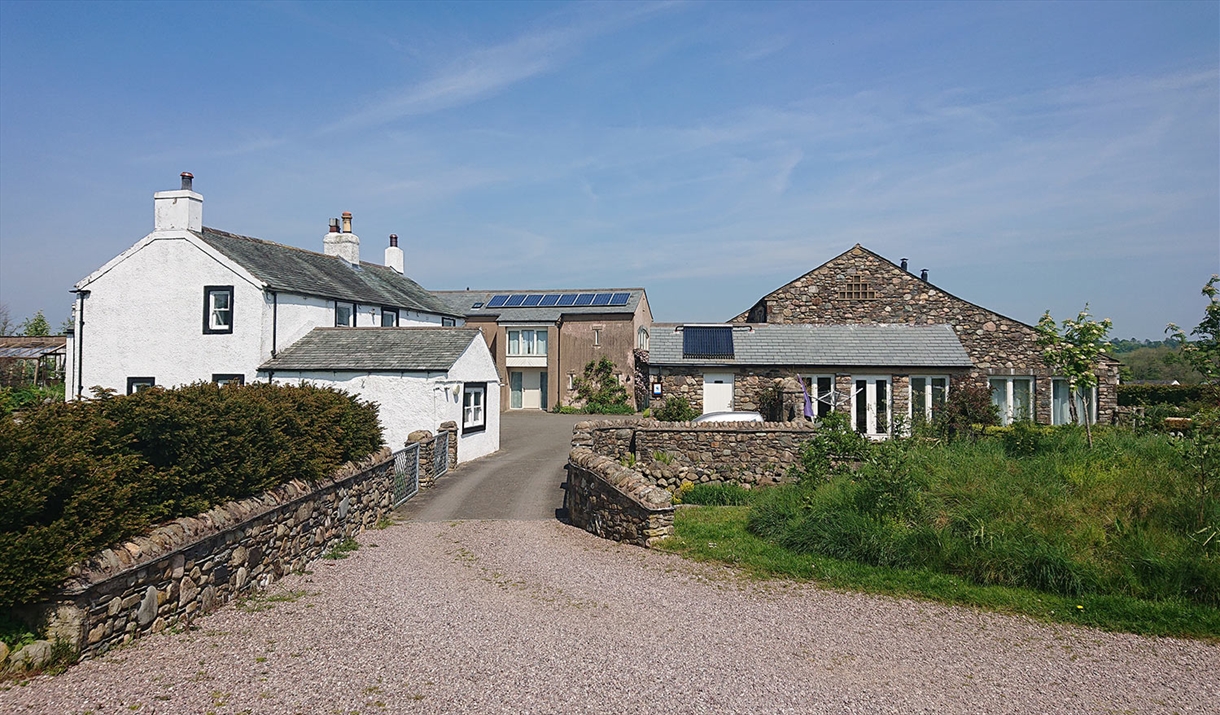 Houses as Seen from Paddle Beck Bridge at Southwaite Green Farm near Cockermouth, Cumbria