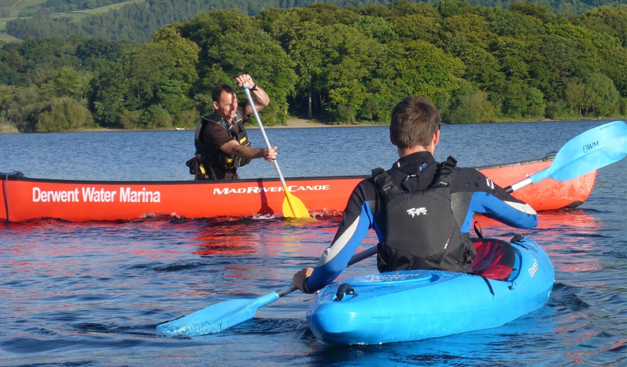 Canoe Hire at Derwentwater Marina in Keswick, Lake District