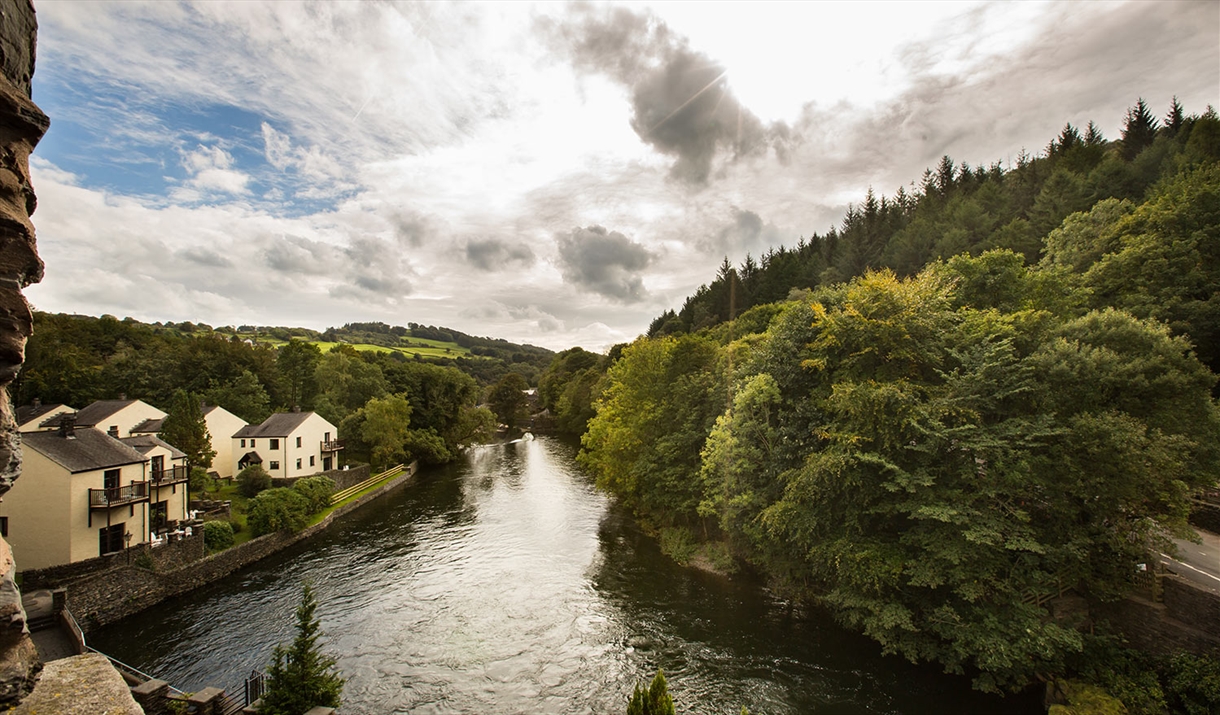 View from Whitewater Hotel in Backbarrow, Lake District