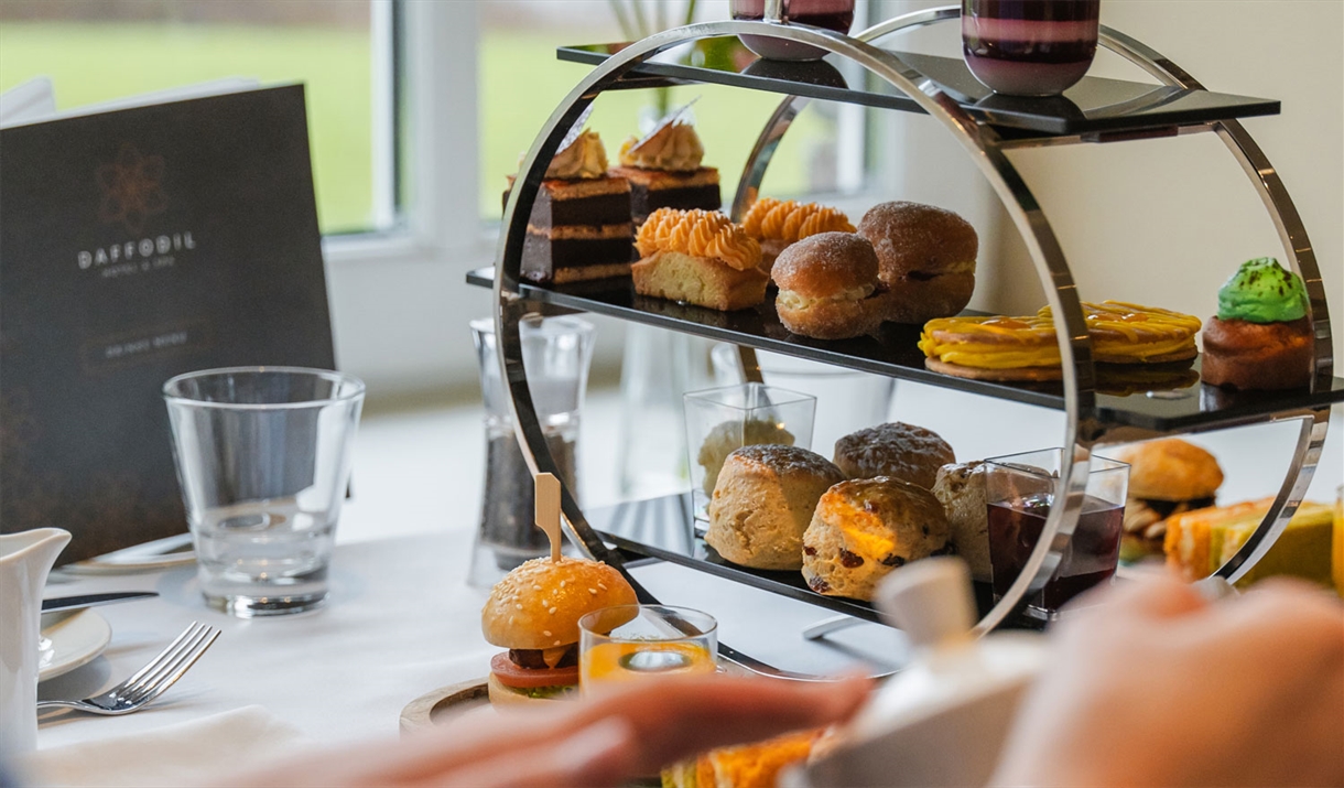 Afternoon Tea Spread at Daffodil Hotel & Spa in the Lake District, Cumbria