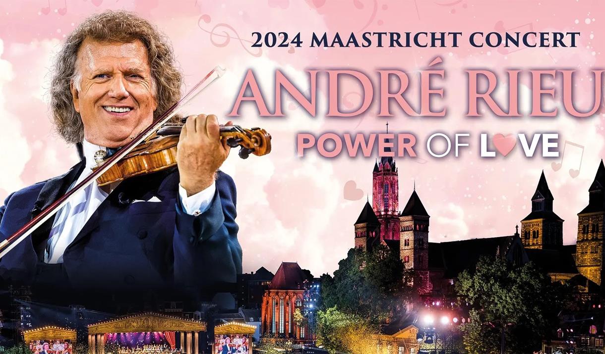 Poster for André Rieu's 2024 Maastricht Concert: Power of Love at Rosehill Theatre in Whitehaven, Cumbria
