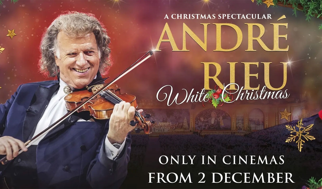 Poster for Andre Rieu: White Christmas at Rosehill Theatre in Whitehaven, Cumbria