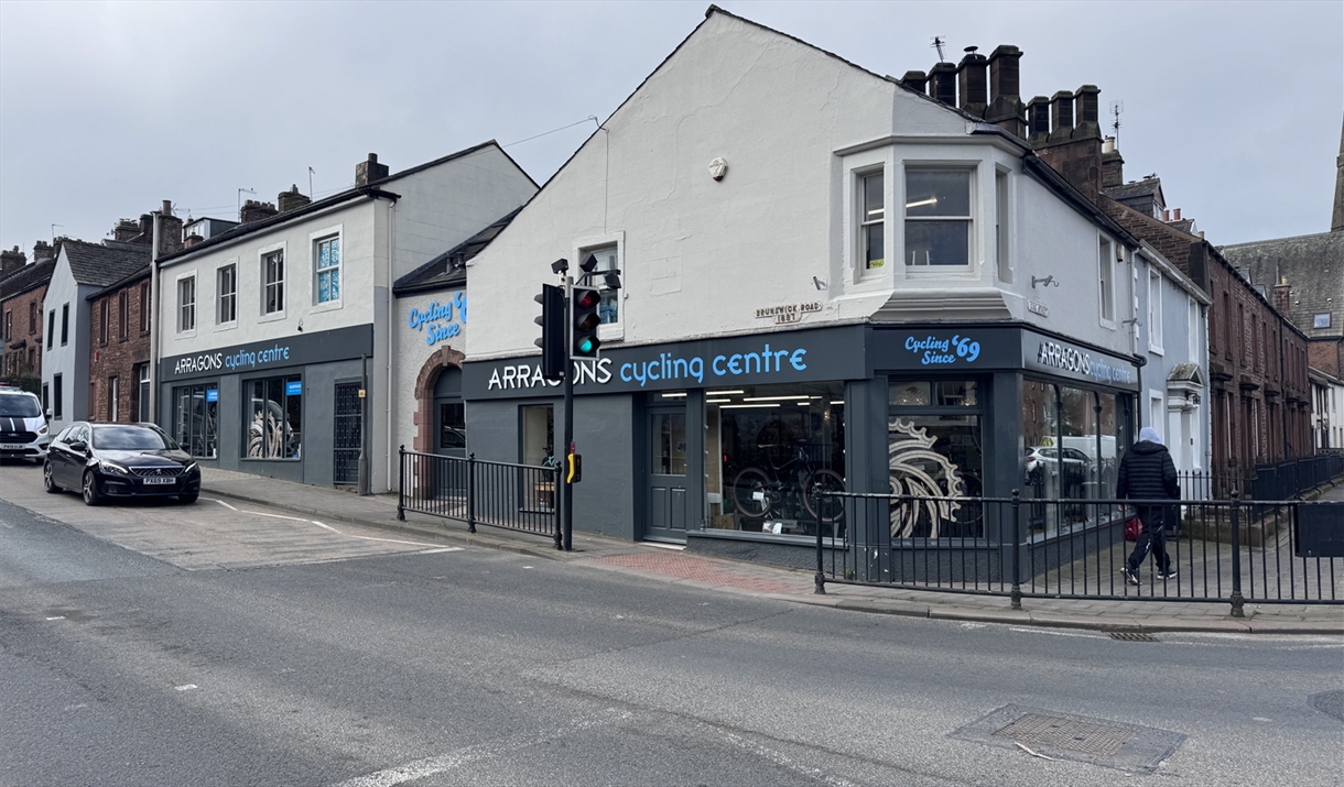 View from Outside of Arragon's Cycle Centre in Penrith, Cumbria