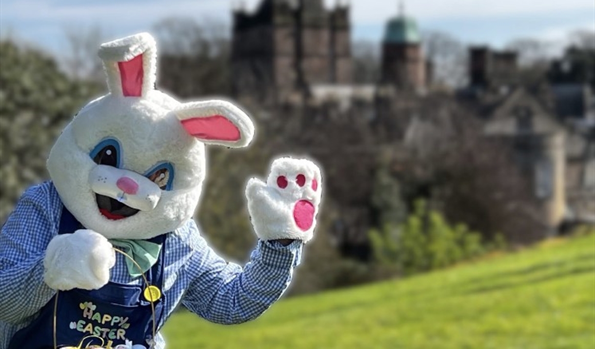 The Easter Bunny paying Holker hall & Gardens a visit