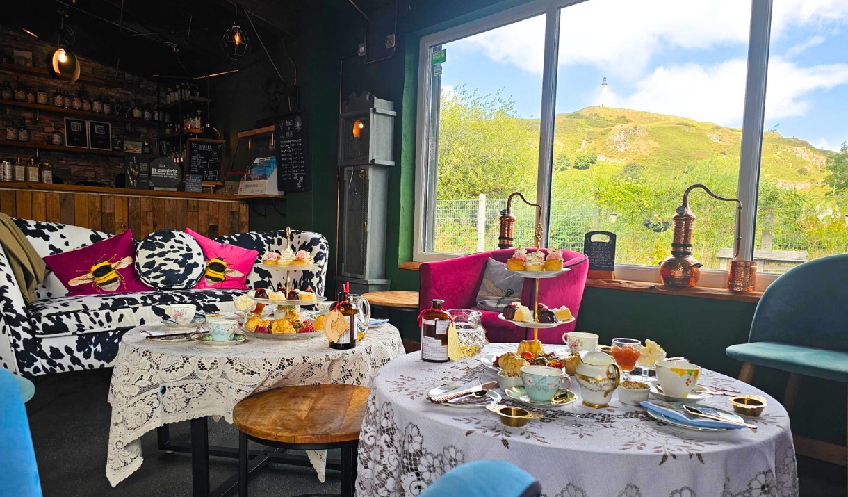 A delicious G&T themed afternoon tea served inside Shed One