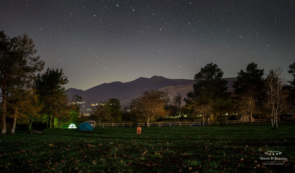 Starry Dark Skies over Castlerigg Hall Caravan & Camping Park near Keswick, Lake District © David D Jackson