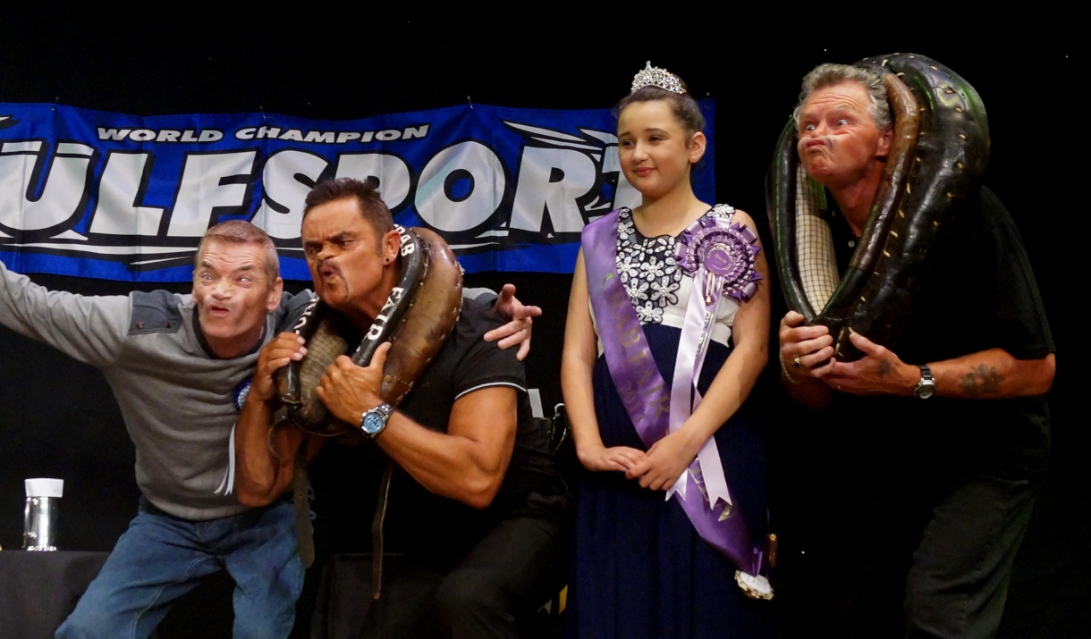 World Gurning Championship at the Egremont Crab Fair in Egremont, Cumbria