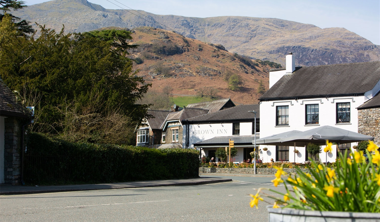 Exterior of The Crown Inn in Coniston, Lake District