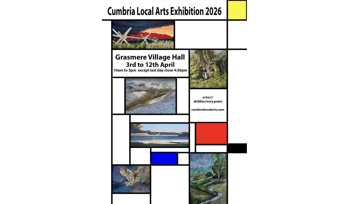 Cumbria local art exhibition poster