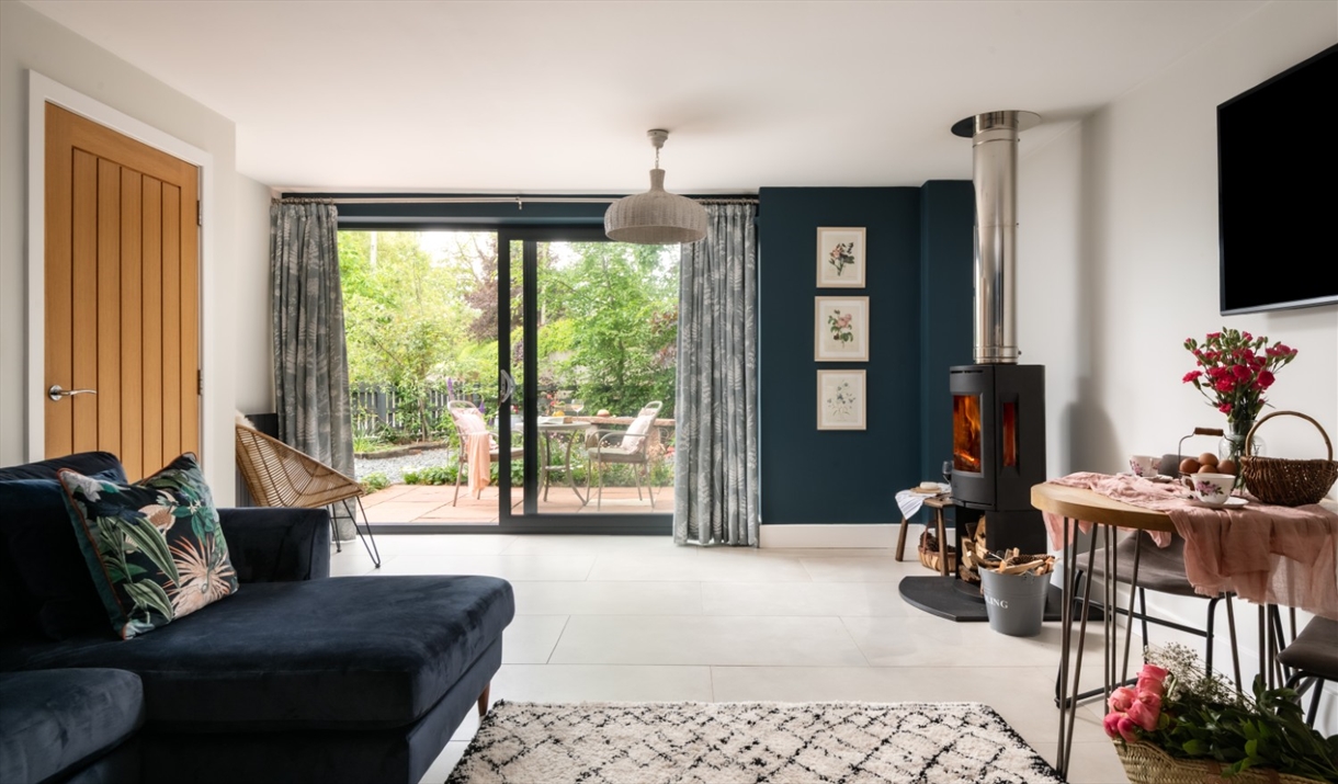 Living area in Dandelion Cottage at Dandelion & Hoglet Cottages, near Dalston, Cumbria
