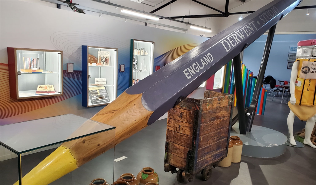 Exhibits at The Pencil Museum in Keswick, Lake District