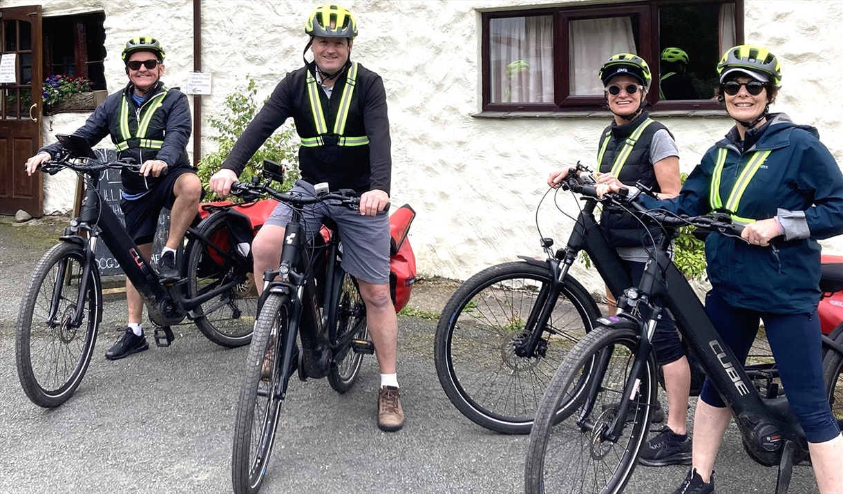 Visitors with Cycles Hired from E-Bike Safaris Ltd