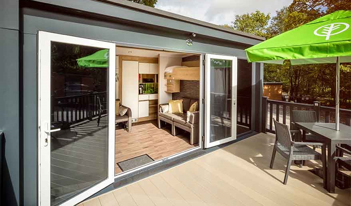 Porch at Glamping Pods at Troutbeck Head in Troutbeck, Lake District