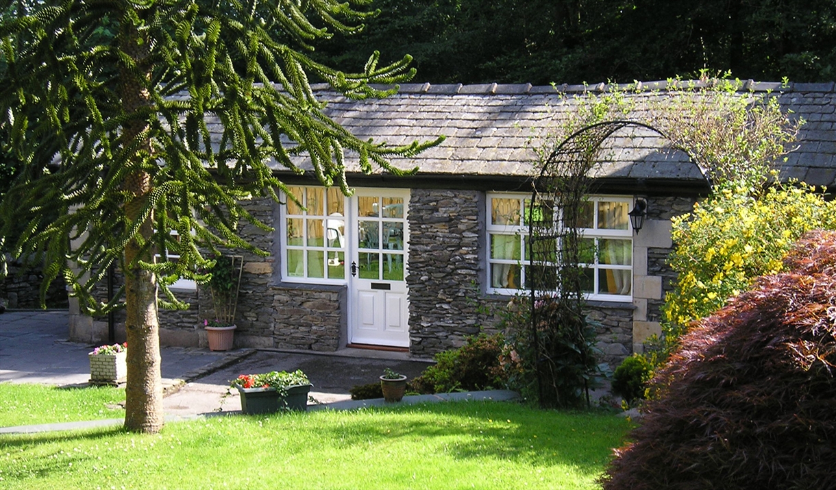 Exterior of The Farriers Cottage at Abbey Coach House Cottages in Windermere, Lake District