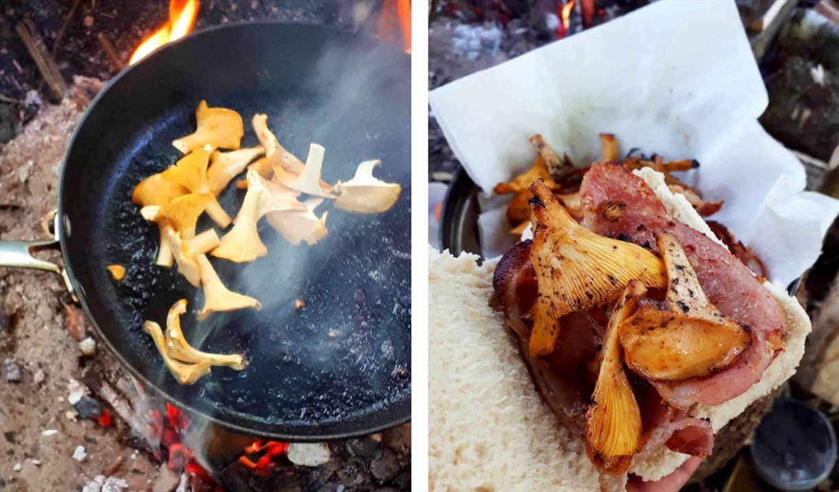 Cooking at Bushcraft Brunch with Green Man Survival in the Lake District, Cumbria