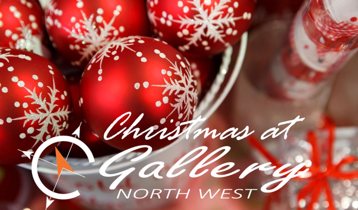 Poster for Christmas at Gallery North West, Promoting the New Exhibition Launch Event and 25th Anniversary Celebration in Brampton, Cumbria