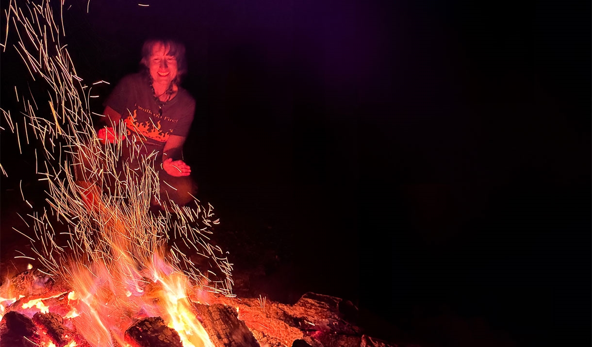 Healing the Witch Wound Fire Walk at Fell Foot Wood in the Lake District, Cumbria