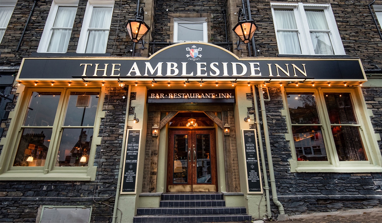 Entrance at The Ambleside Inn in Ambleside, Lake District