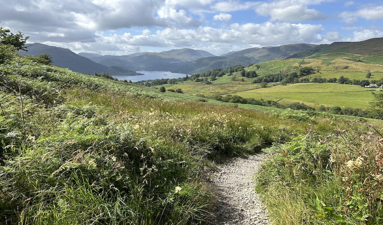 View over Ullswater from the slopes of Gowbarrow Fell
