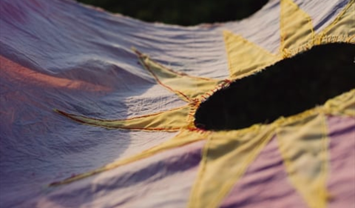a close in photo of a parchment of tapestry