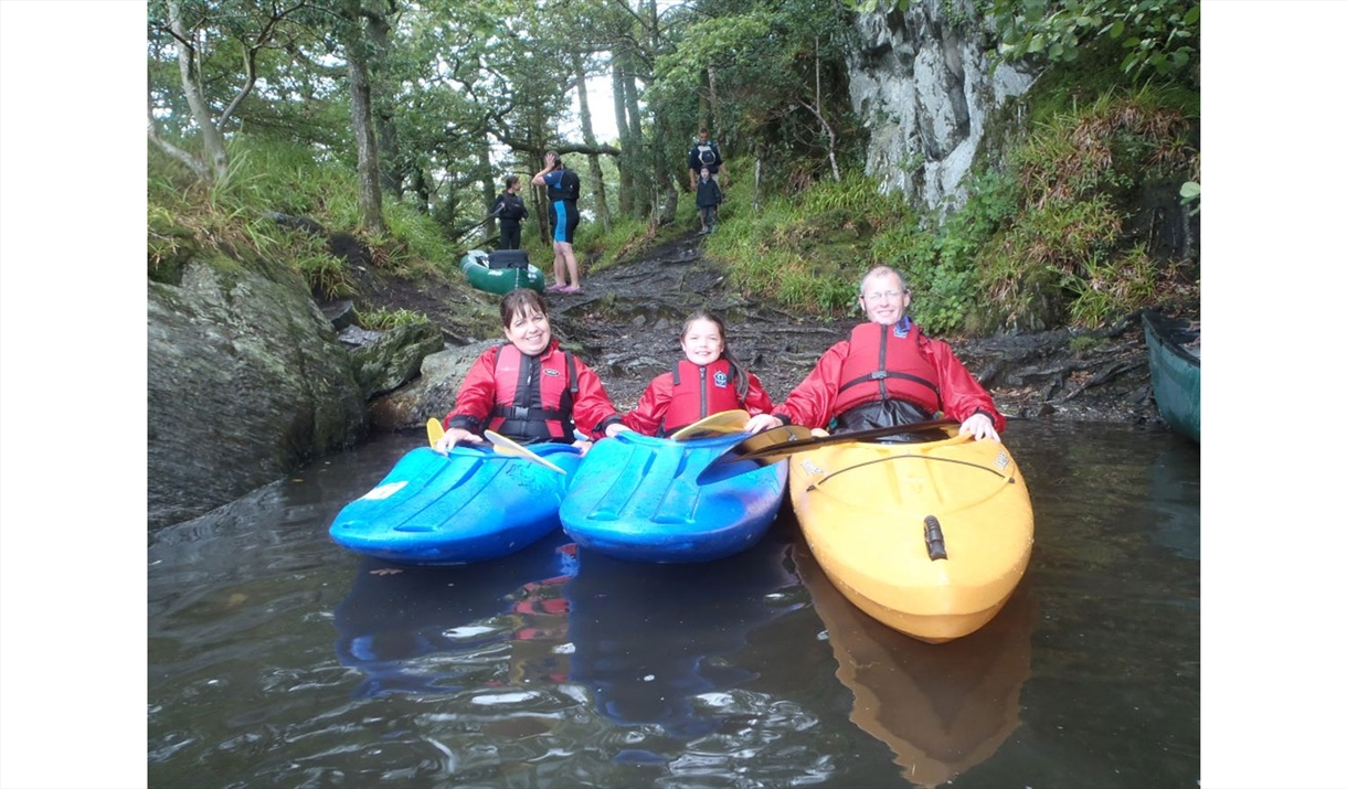 Visitors on the Wild Cat Island Swallows and Amazons Tour with Joint Adventures in the Lake District, Cumbria