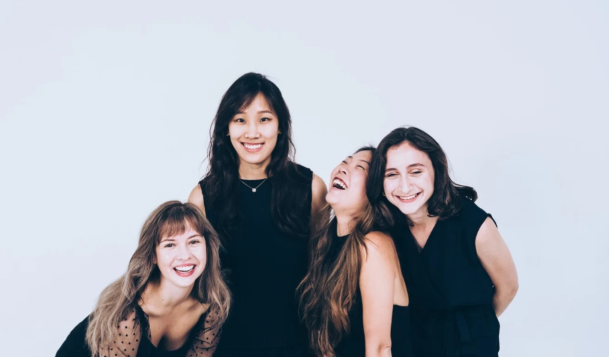 Kleio Quartet smiling and laughing