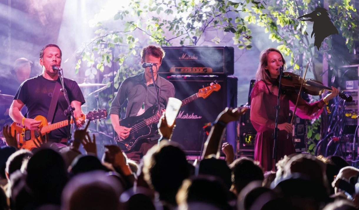 Band performing at Krankenhaus Festival at Muncaster Castle