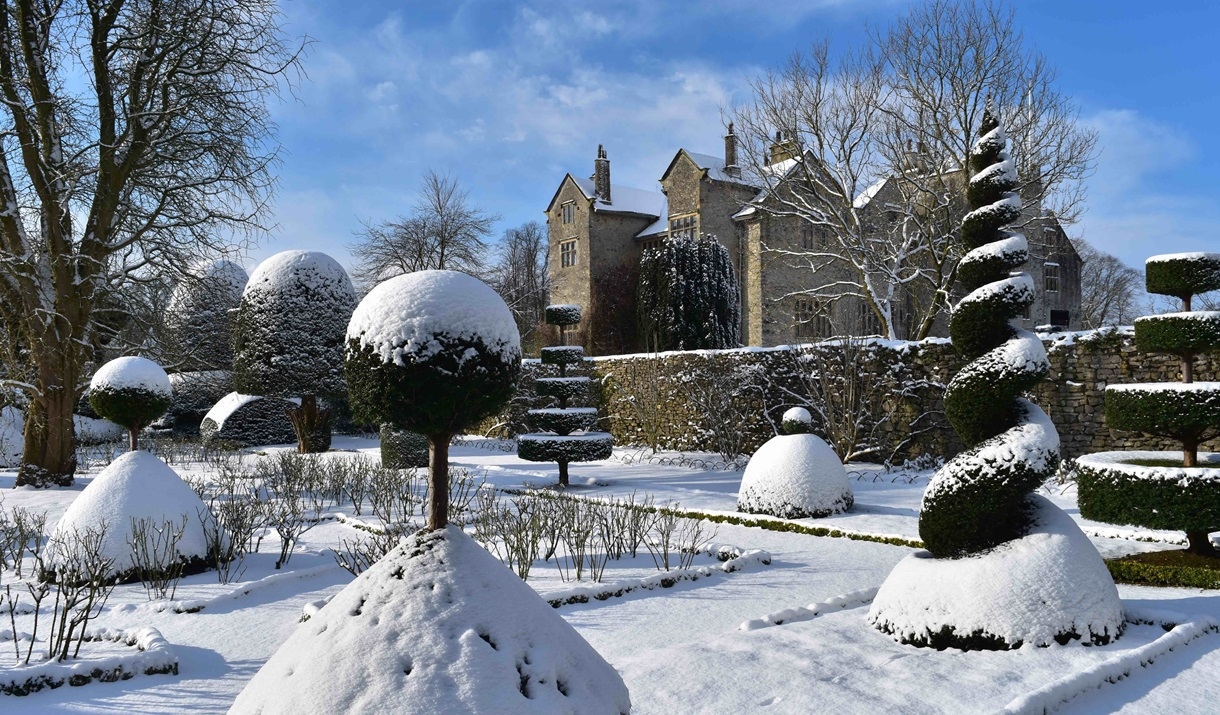 Levens Hall in the snow