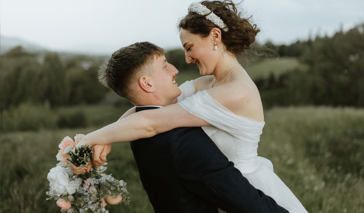Bridal Couple Wedding Photos at Low Wood Bay Resort & Spa in Windermere, Lake District