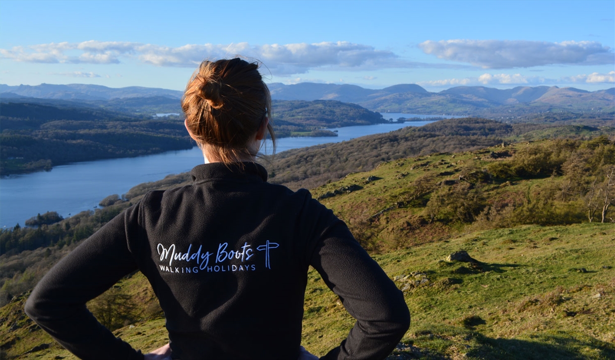 View from Gummers How with Muddy Boots Walking Holidays in the Lake District, Cumbria