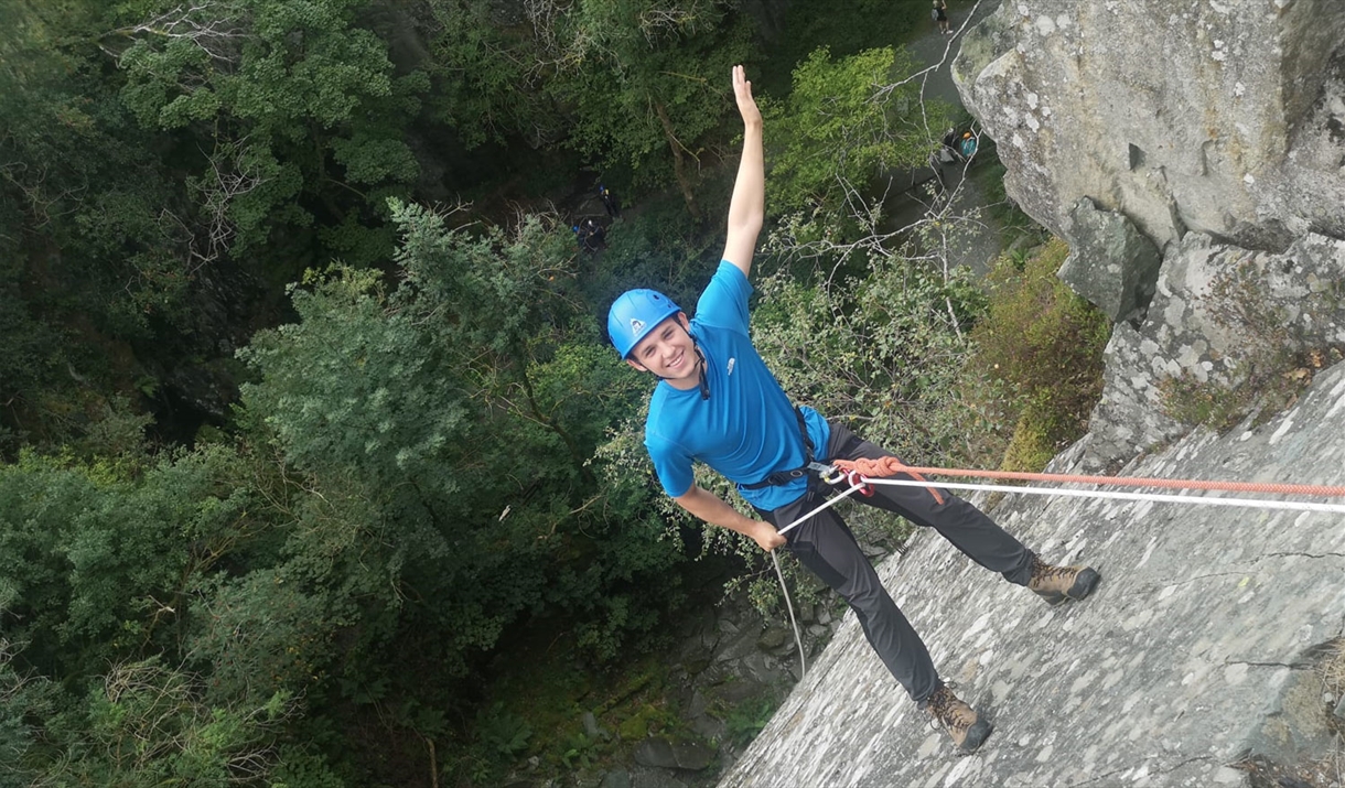Abseiling with Mountain Journeys in the Lake District, Cumbria