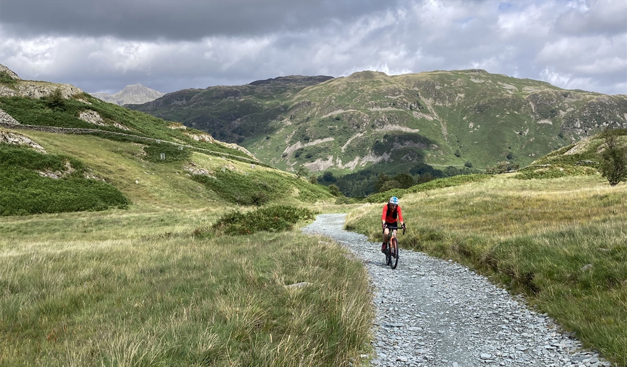 Visitor Gravel Biking with Mountain Journeys in the Lake District, Cumbria