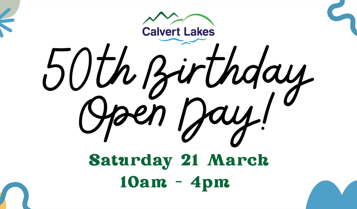 Graphic saying 50th birthday open day