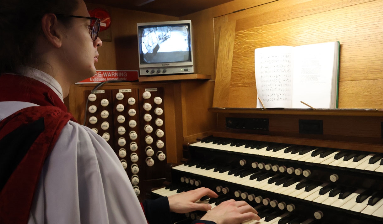 David T Shingler at an Organ Recital at Carlisle Cathedral in Carlisle, Cumbria