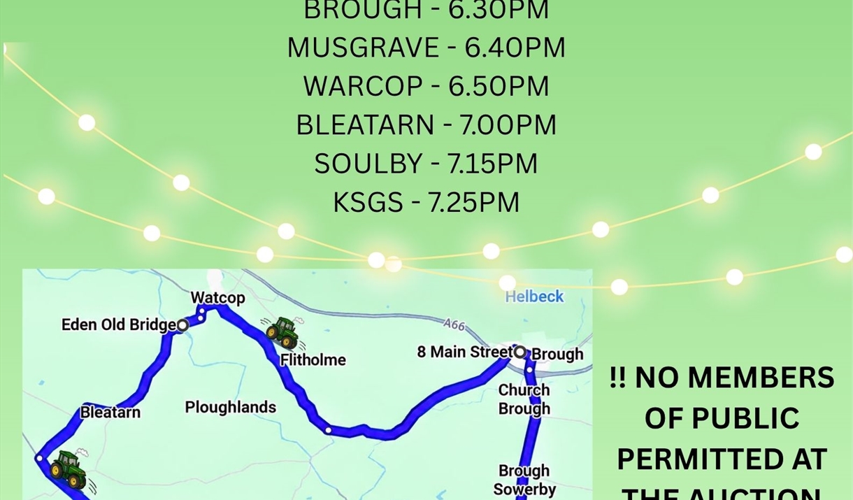 Pennine YFC Christmas Tractor Run Route 2026