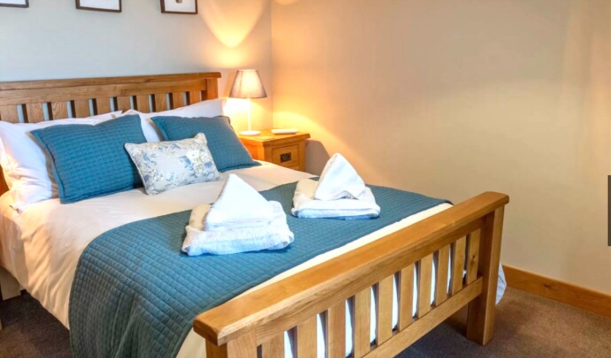 Double bedroom at Patton Hall Farm Country Cottages near Kendal, Cumbria