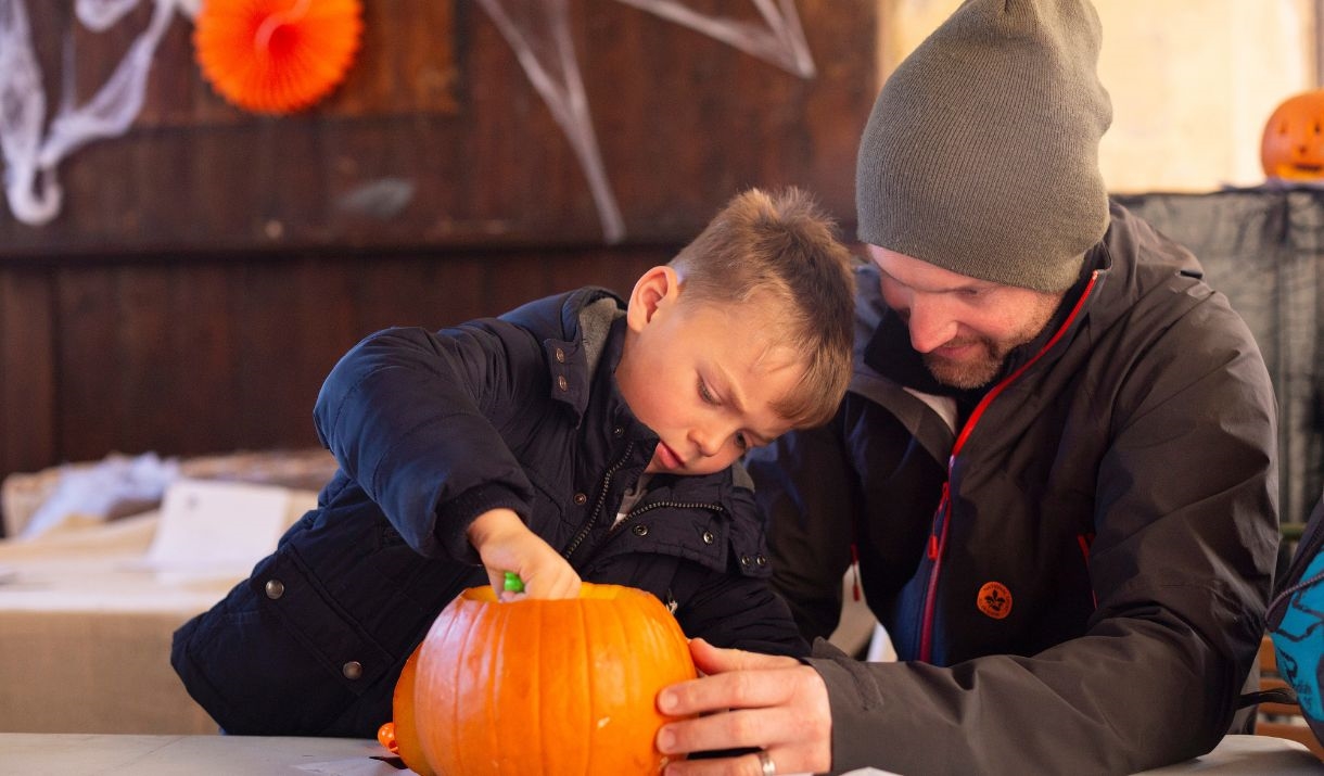 Pumpkin carving at Allan Bank